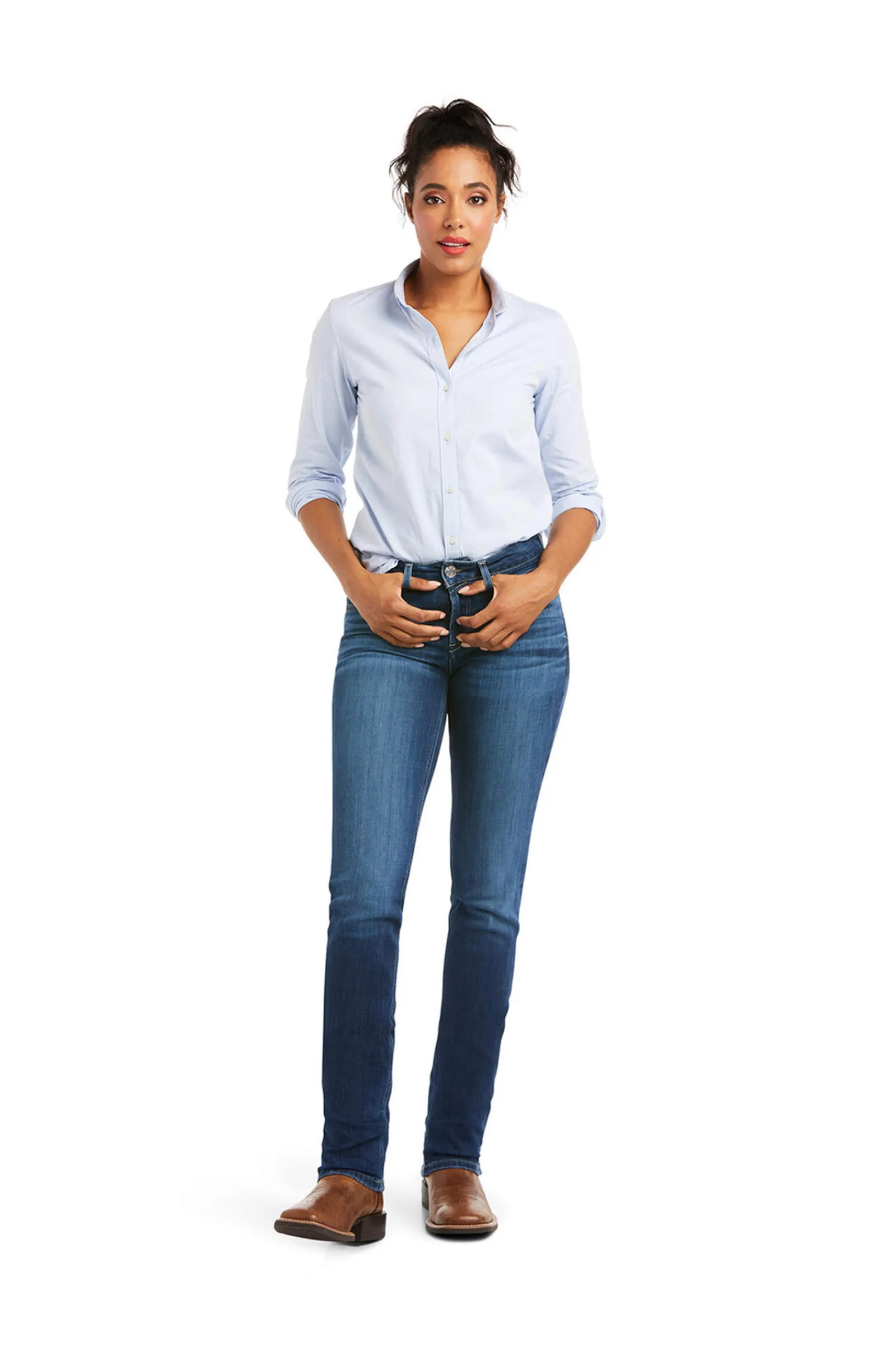 Clearance R.E.A.L. Perfect Rise Abby Straight Jeans Western|Jodhpurs