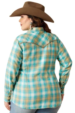 Sale Roping Plaid Shirt Women Tops & T-shirts