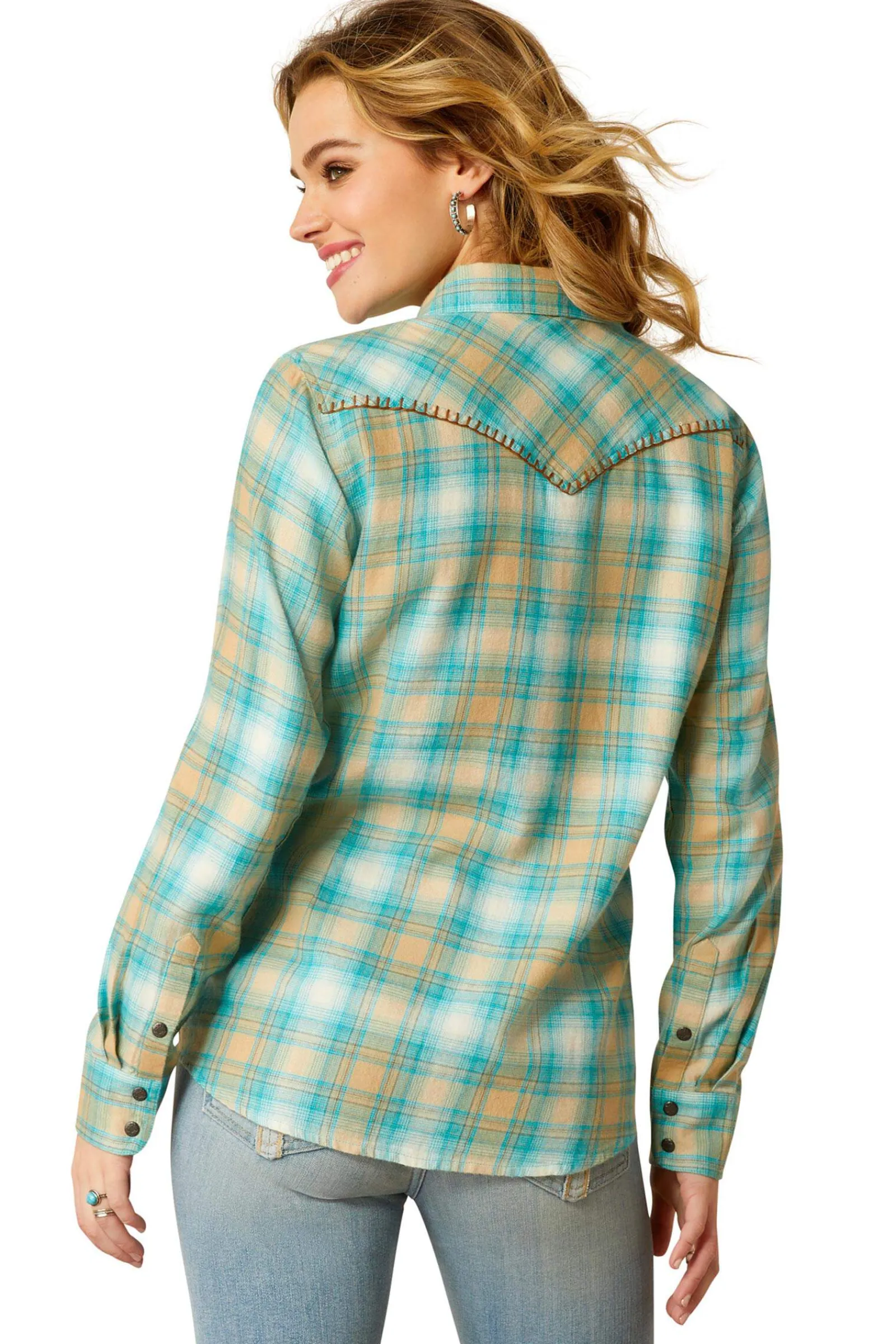Sale Roping Plaid Shirt Women Tops & T-shirts