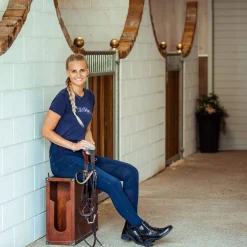 Clearance B Vertigo Elle Full Seat Breeches Denim with silicone grip for Woman Full Seat Breeches