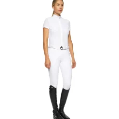 Outlet Cavalleria Toscana Embroidery Short Sleeve Show Shirt Women Show Clothing
