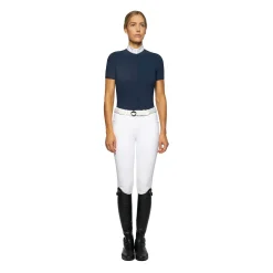Discount Cavalleria Toscana Embroidery Short Sleeve Show Shirt Women Tops & T-shirts
