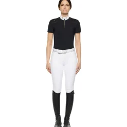 Clearance Cavalleria Toscana R-Evo Epaulet Shortsleeve Zip Polo Women Show Clothing|Tops & T-shirts