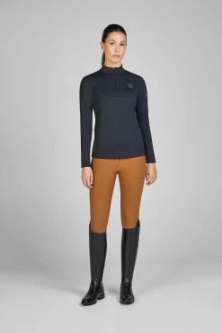 Online Fanatics AW24 Longsleeved 1/2 Zip Shirt Women Tops & T-shirts