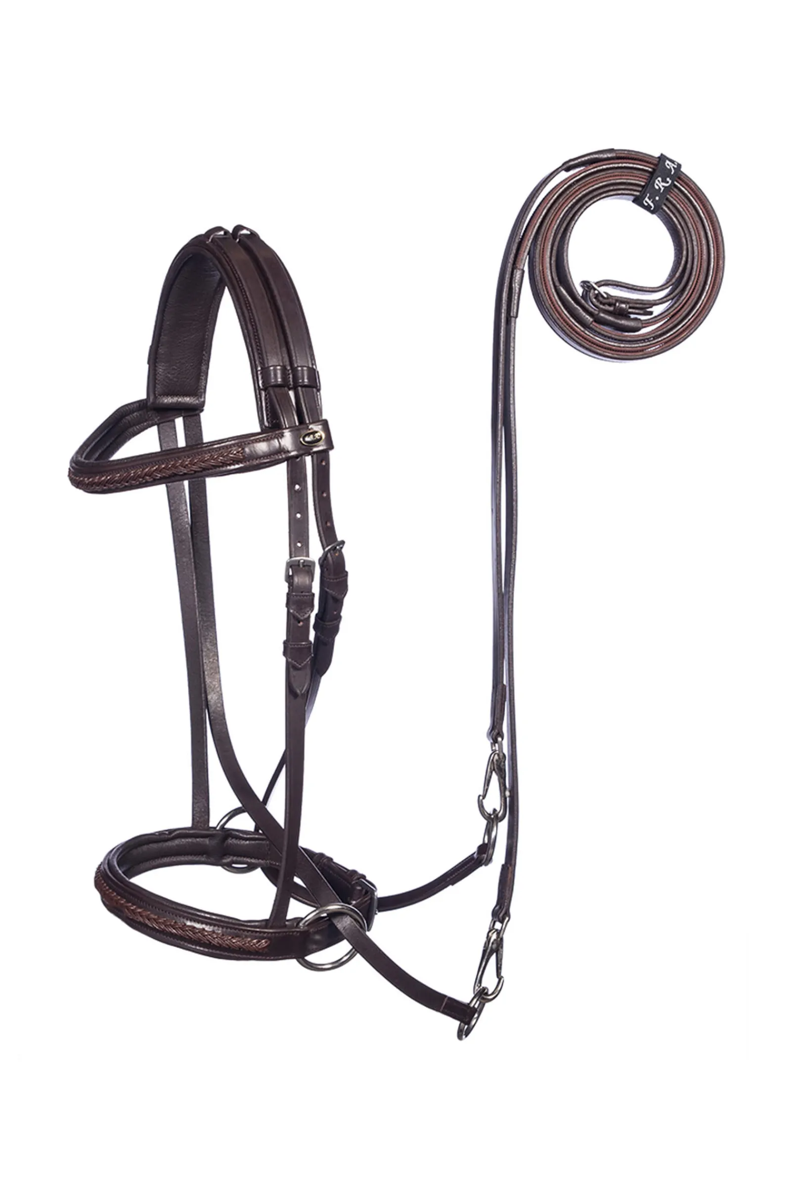 Outlet F.R.A. Freedom Riding Articles Ulan Bitless Bridle (System 5) Leather w/ Leather Reins Bridles & Nosebands