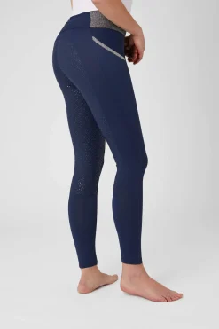 Sale Full Seat Riding Tights for Women with Glitter Waist Riding Tights