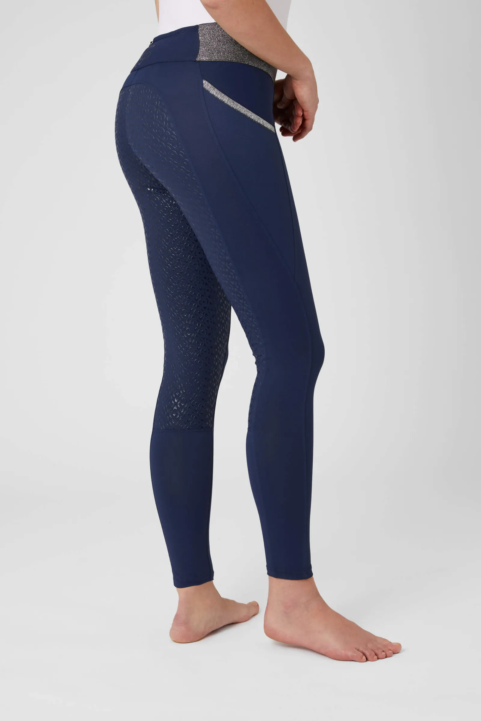 Sale Full Seat Riding Tights for Women with Glitter Waist Riding Tights