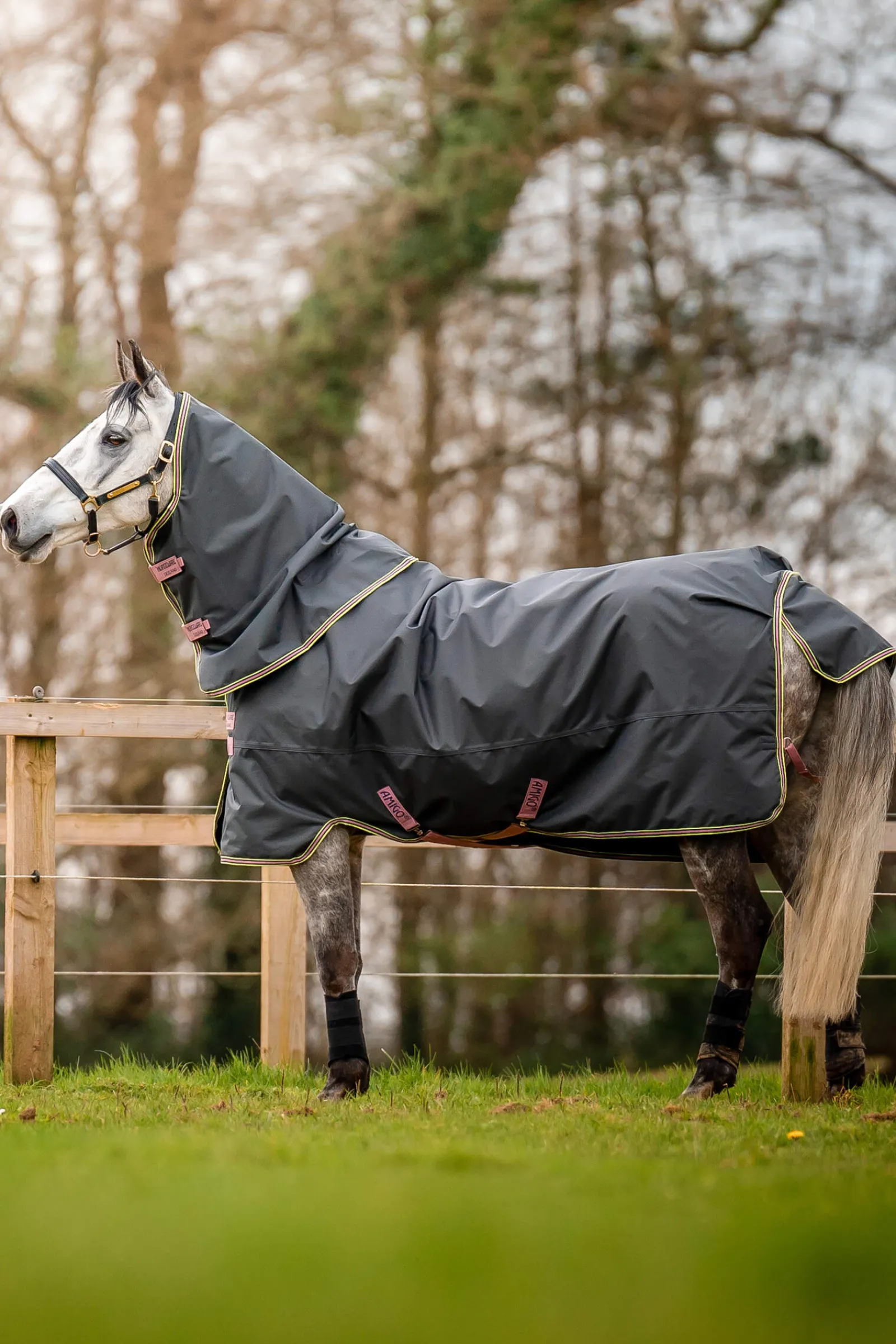 Best Amigo Hero Ripstop Plus Turnout Rug With Detachable Neck, 0g Lightweight Turnout Rugs