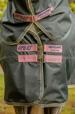 Best Amigo Hero Ripstop Plus Turnout Rug With Detachable Neck, 0g Lightweight Turnout Rugs