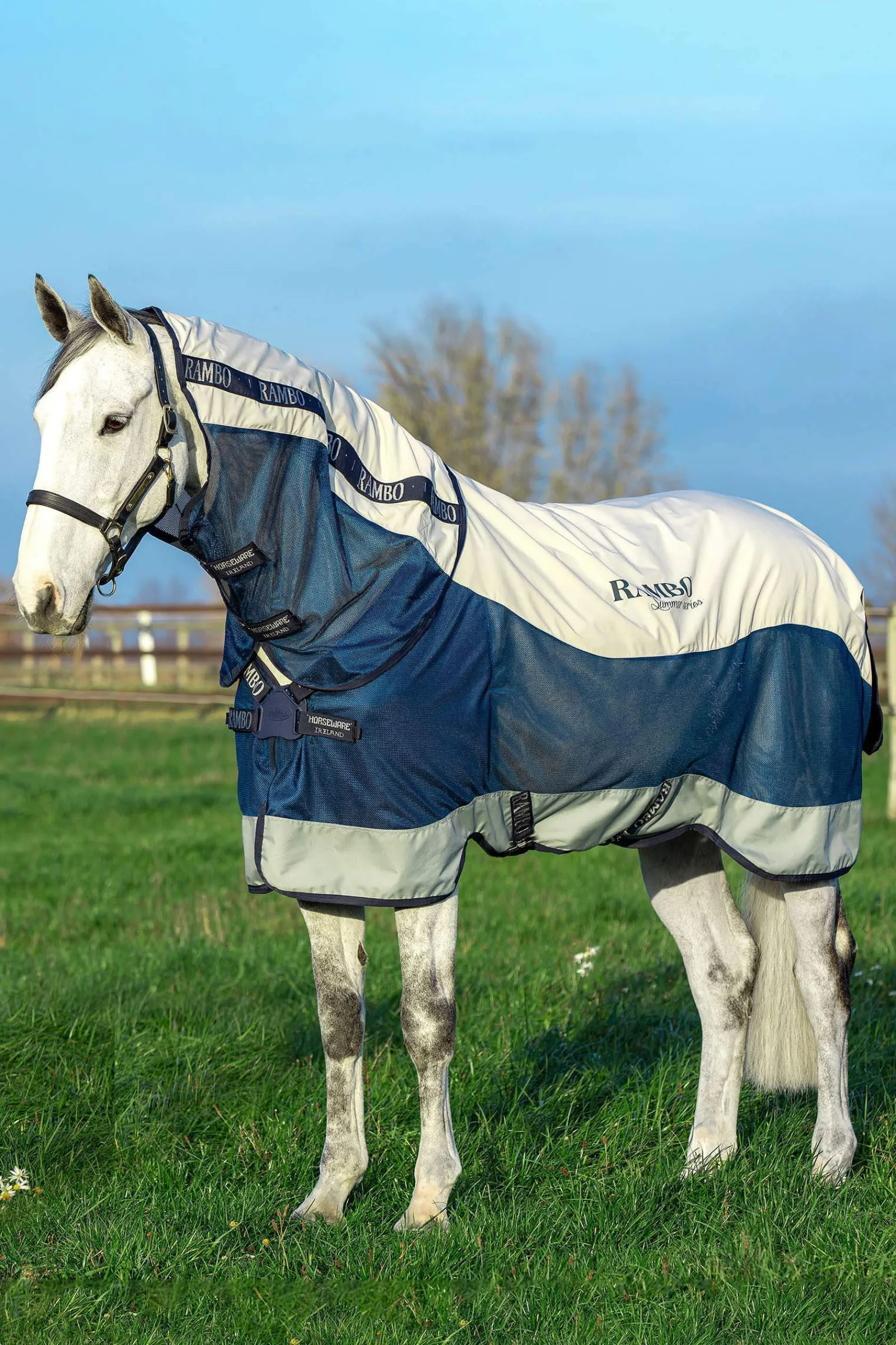 Outlet Rambo Summer Series Turnout Rug With Liner and Detachable Neck, 100g Fly Rugs|Lightweight Turnout Rugs