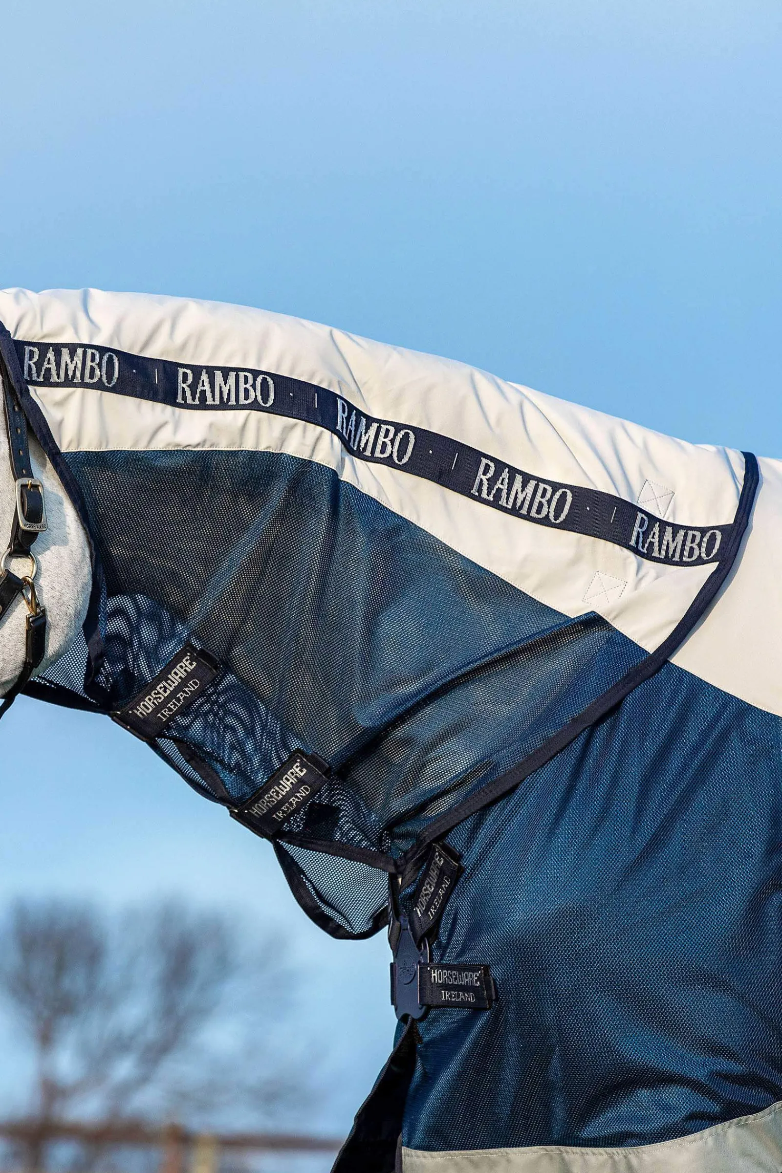 Outlet Rambo Summer Series Turnout Rug With Liner and Detachable Neck, 100g Fly Rugs|Lightweight Turnout Rugs