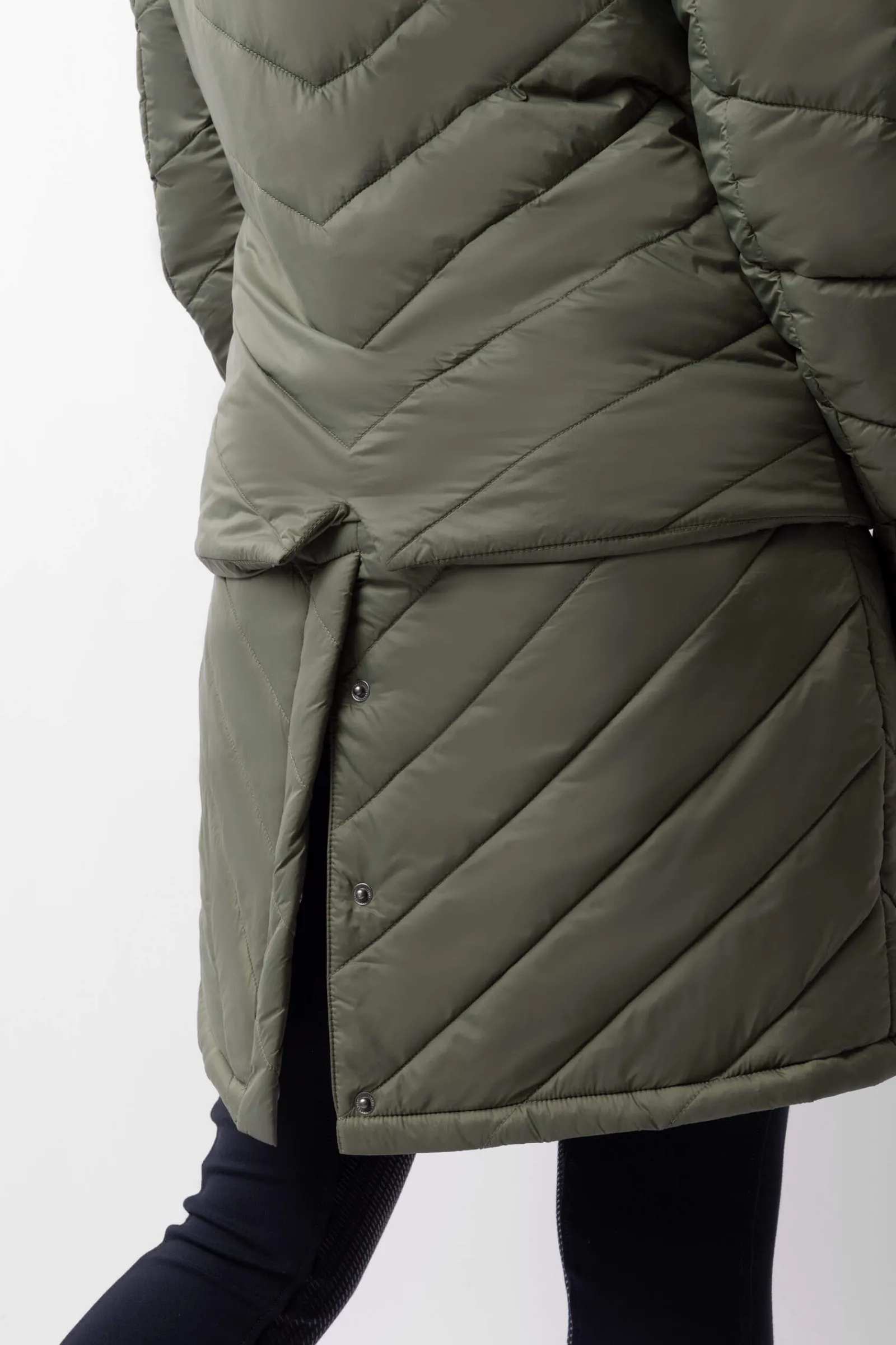 Hot Aurora Padded Parka Riding Riding Jacket with Removable Skirt Women Coats & Jackets