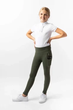Hot Gillian Kids Full Seat Compression Tights Kids Riding Tights