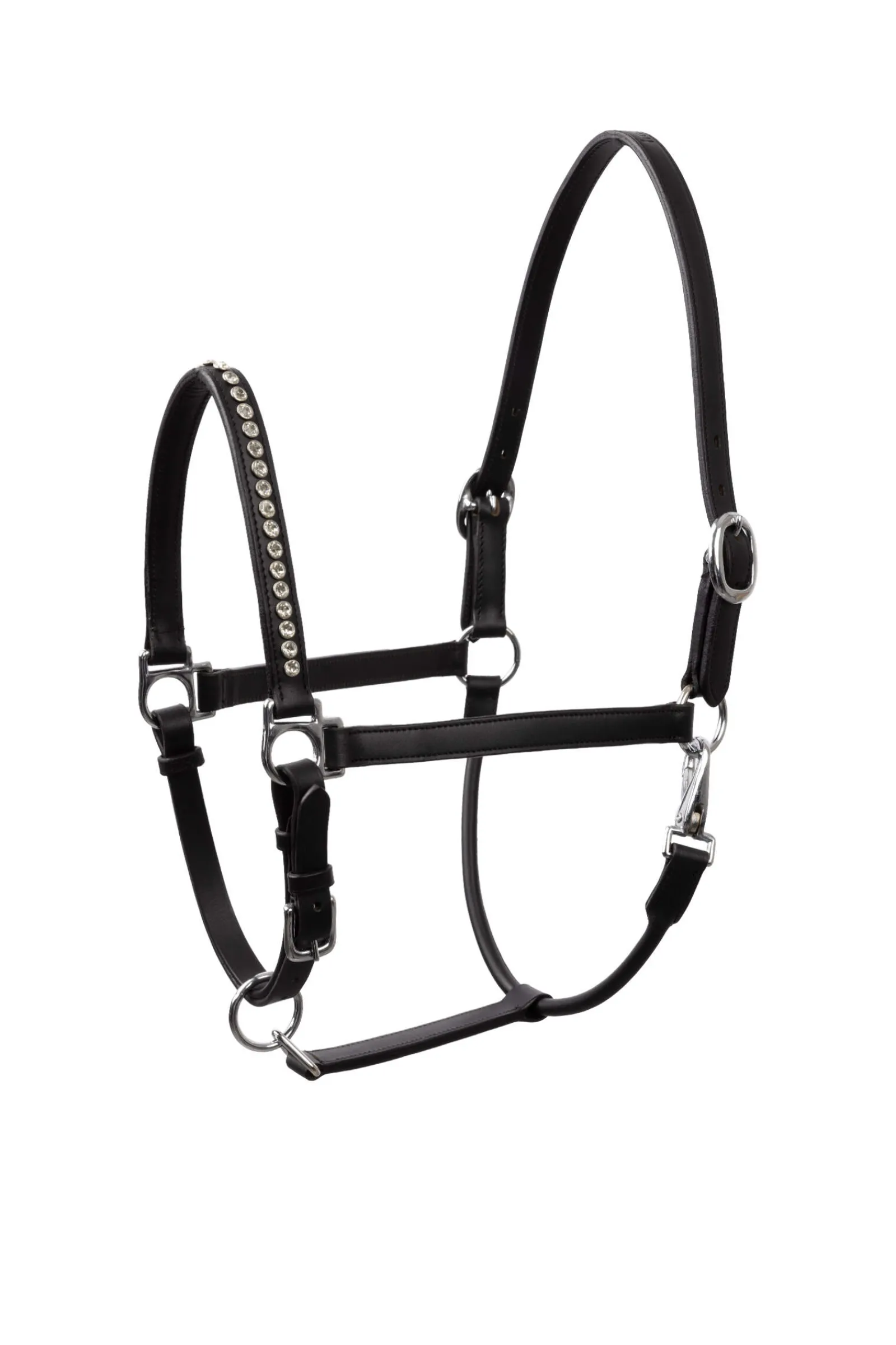 Fashion Halter with Crystals Leather Headcollars