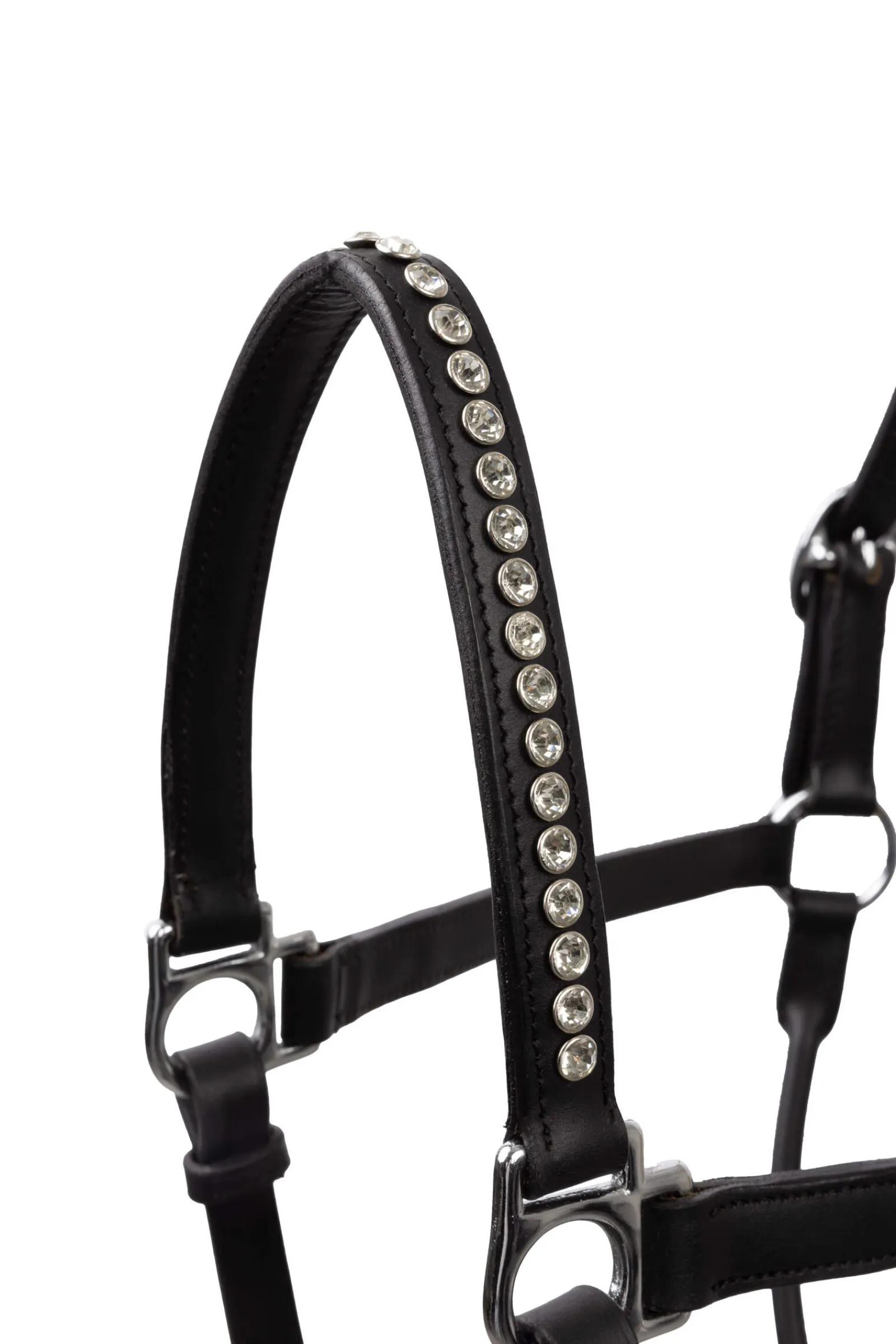 Fashion Halter with Crystals Leather Headcollars