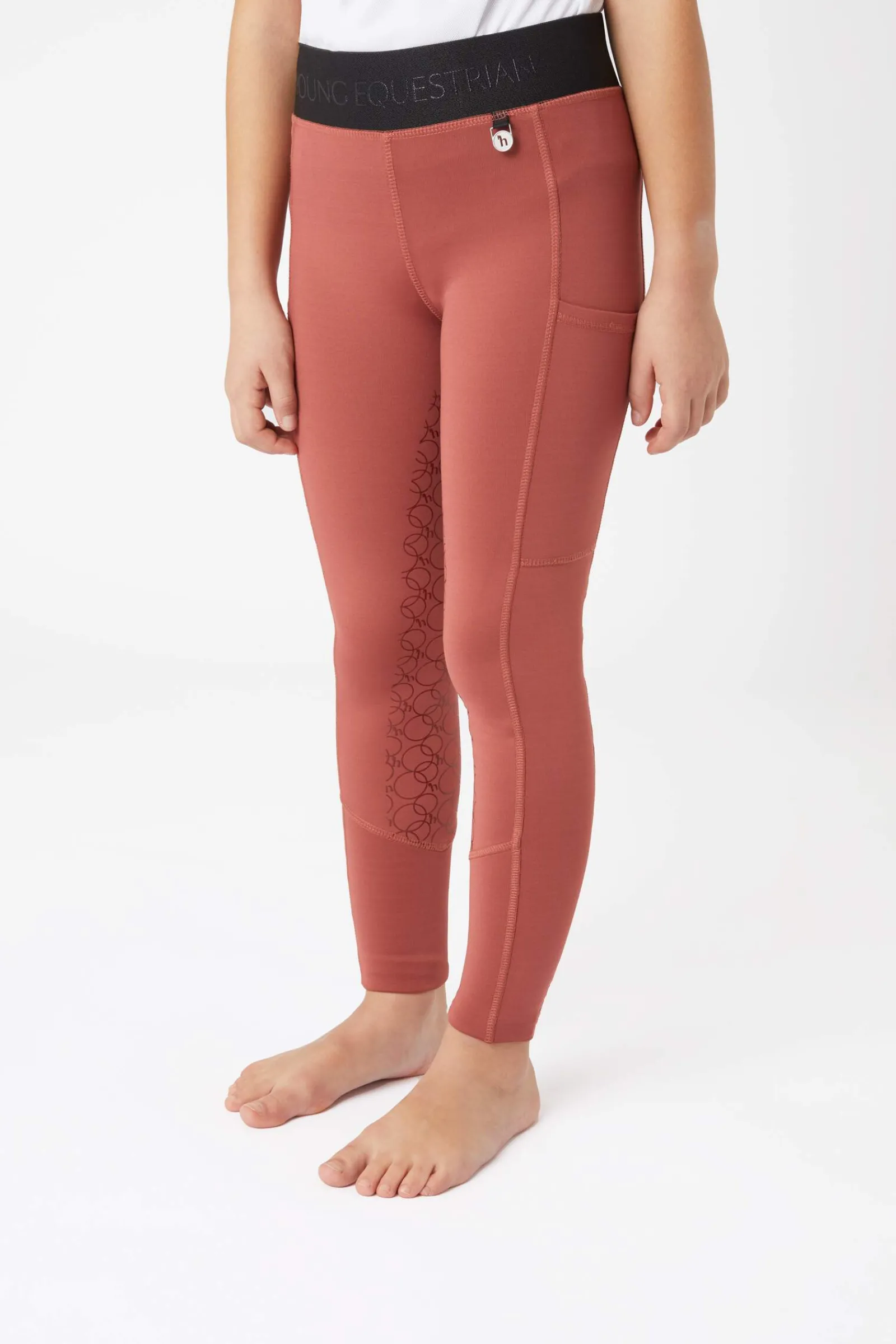 Discount Leighton Teens Silicone Full Grip Riding Tights with Warm Lining Kids Riding Tights