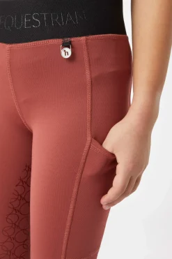 Discount Leighton Teens Silicone Full Grip Riding Tights with Warm Lining Kids Riding Tights
