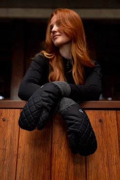 Sale Padded 3-Finger Winter Mittens Riding Gloves For Winter