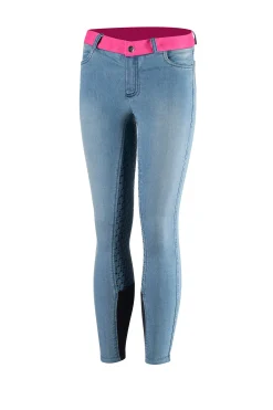 Best Poppy Kids Denim Silicone Full Seat Breeches Kids Jodhpurs & Breeches