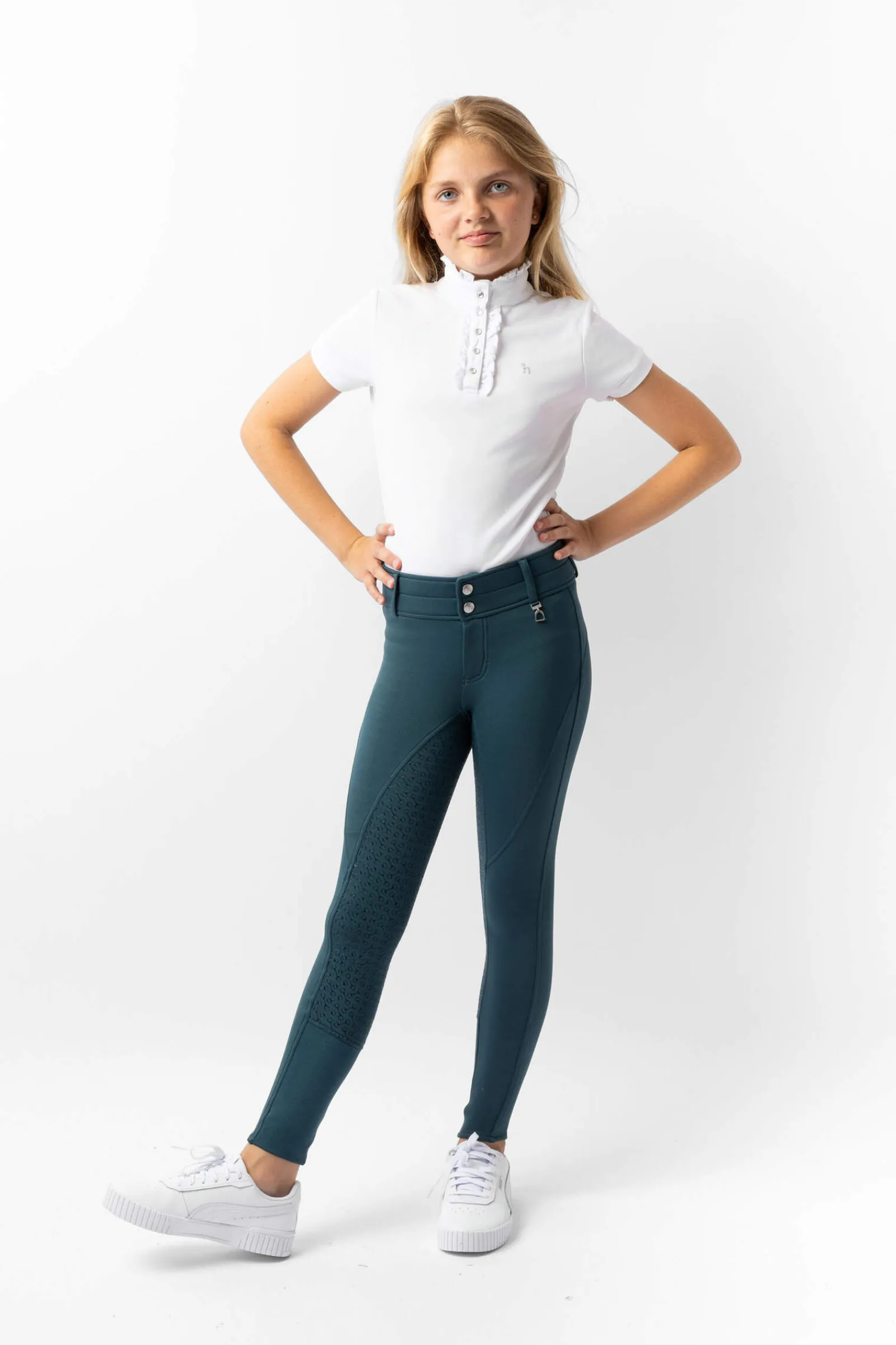 Clearance Rhea Kids´ Thermo Fullgrip Breeches with Hip Pockets Kids Jodhpurs & Breeches