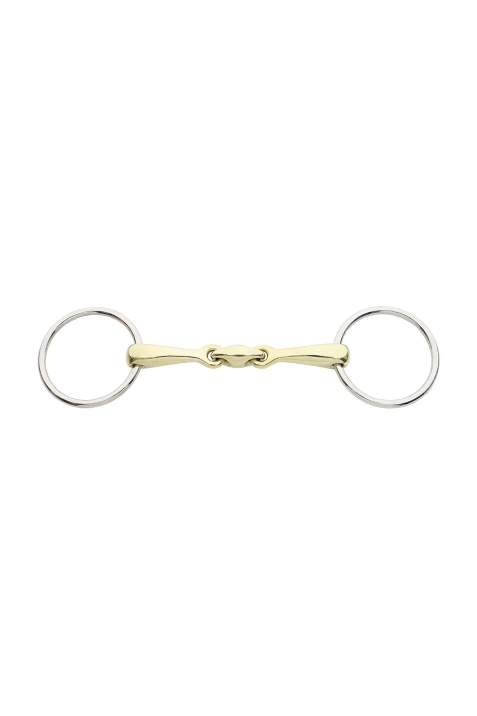 Hot KavalBit Double-Jointed Snaffle Bit Lock Up Loose Ring Snaffles