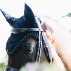 Fashion Horsewear Fly Veil Long Stone & Pearl Ear Bonnets & Fly Veils|Ear Bonnets & Fly Veils