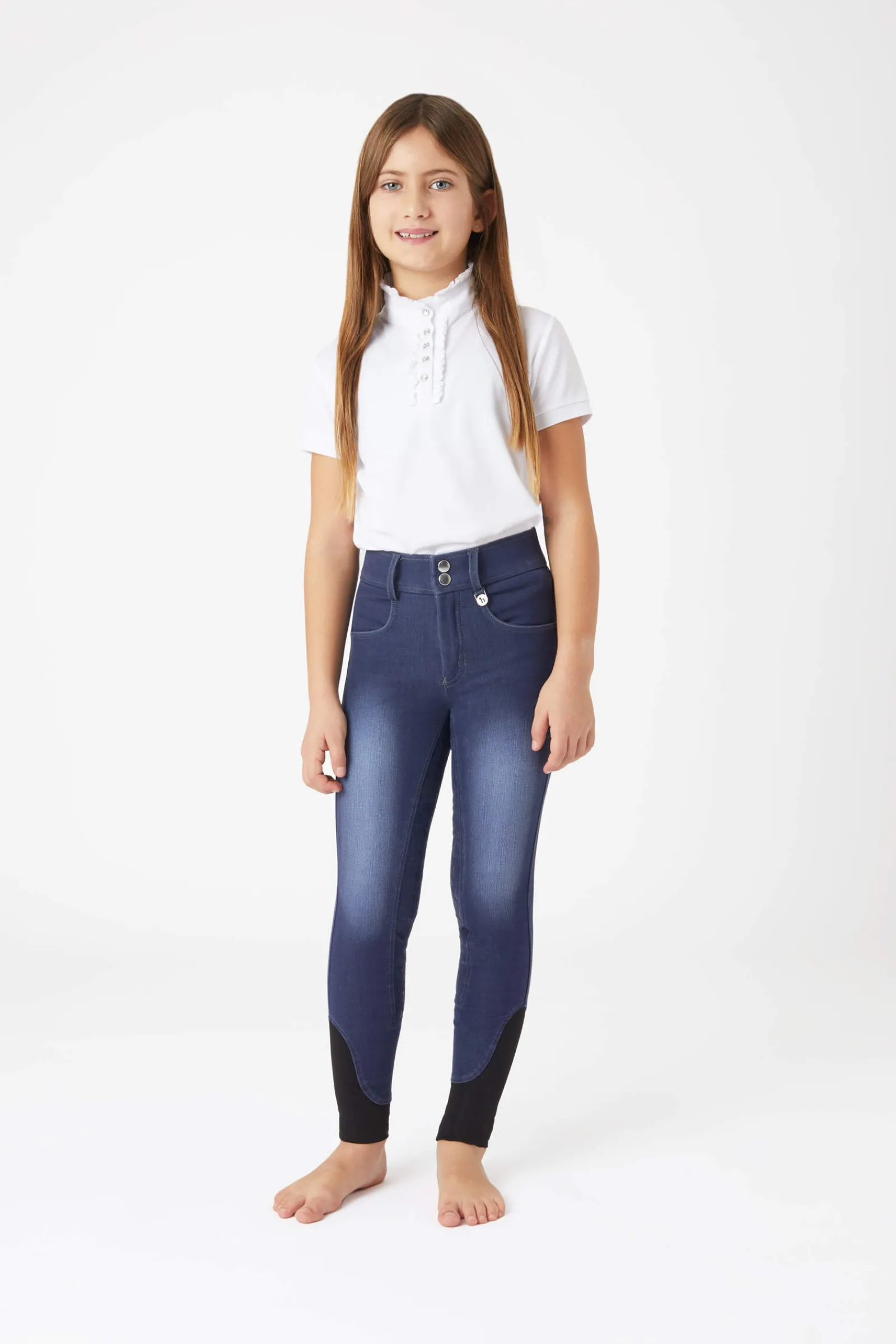 New Kids Full Grip Denim Breeches Kids Jodhpurs & Breeches