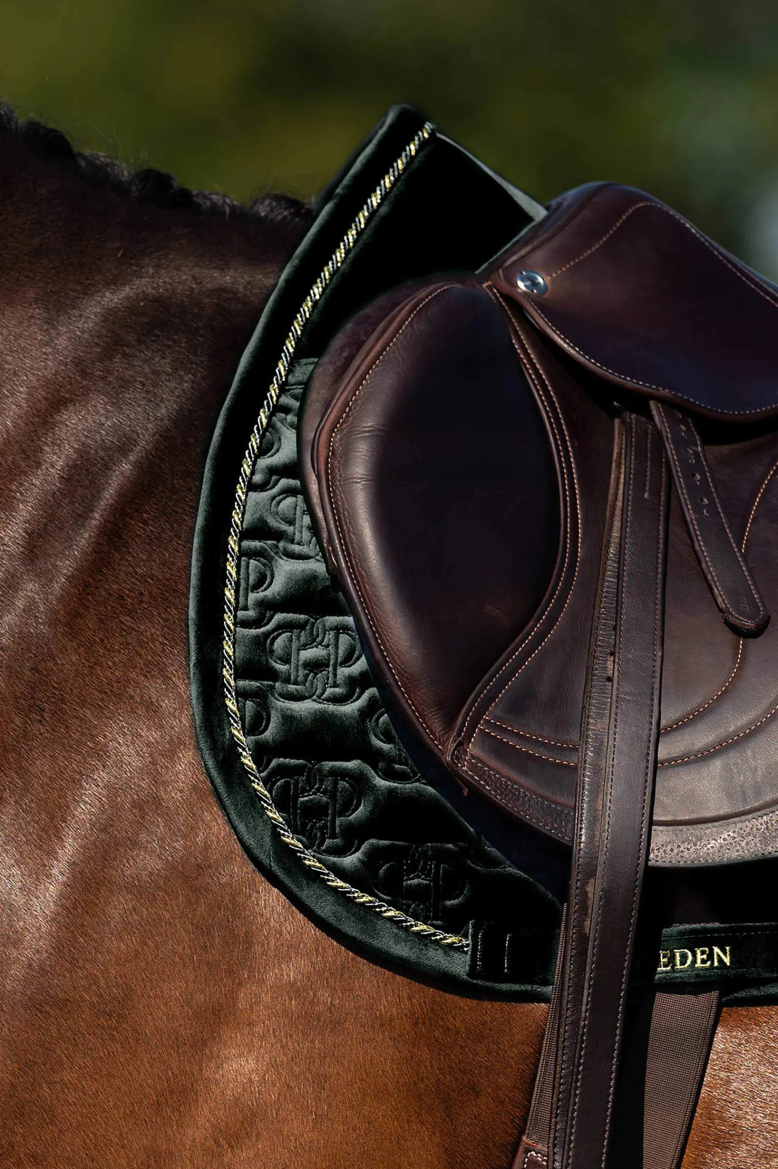 Hot PS of Sweden Saddle Pad Velvet Monogram Jump Pony Saddle Pads|All Purpose & Jumping Saddle Pads