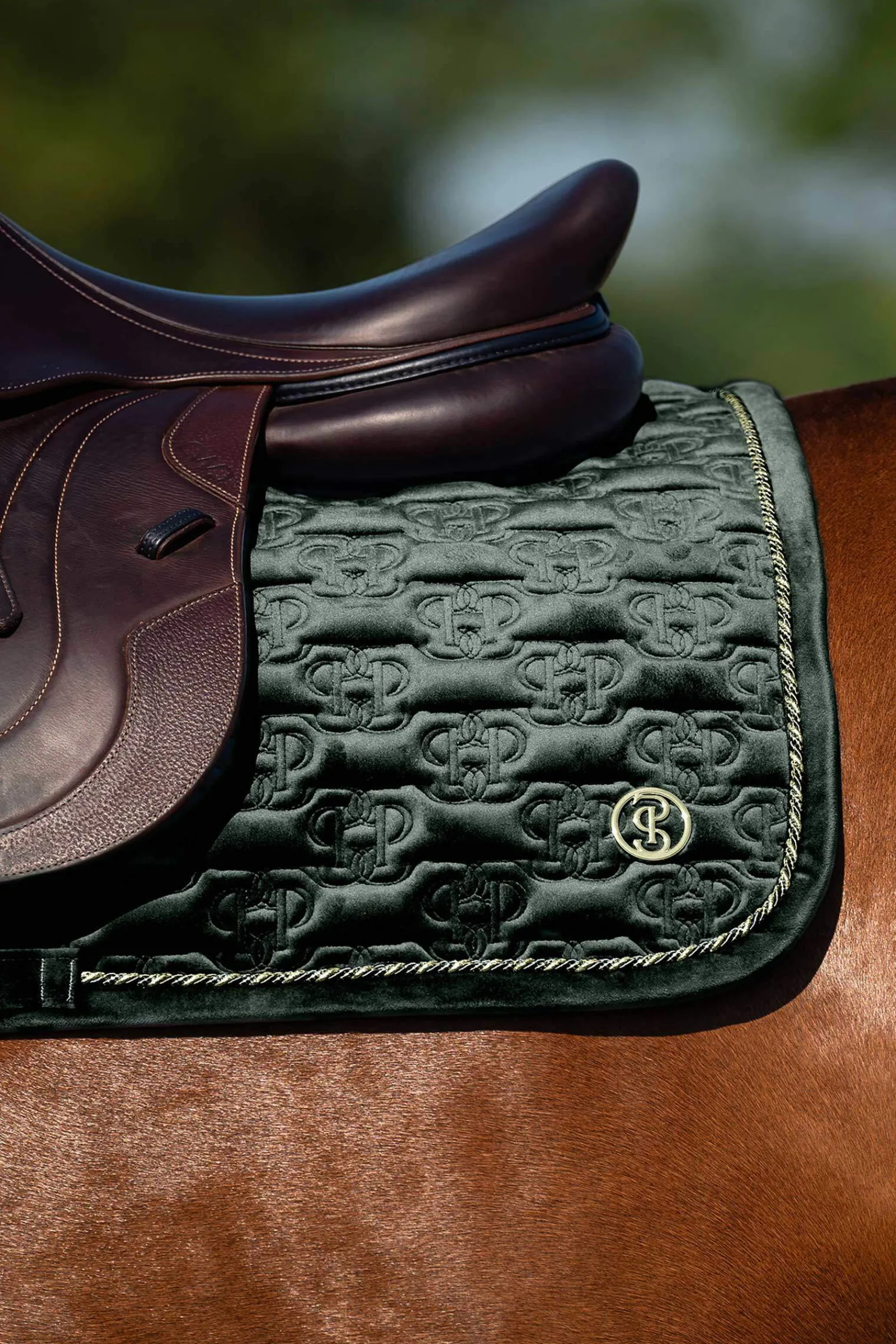 Hot PS of Sweden Saddle Pad Velvet Monogram Jump Pony Saddle Pads|All Purpose & Jumping Saddle Pads
