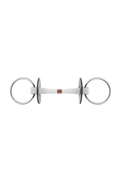 Fashion Nathe Loose Ring Snaffle 20mm w/ Flexible Mullen Mouth, Copper Middle Link (70mm ring) Loose Ring Snaffles