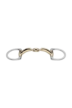 Clearance Novocontact Olivehead Bit, Double Jointed D-ring Snaffle