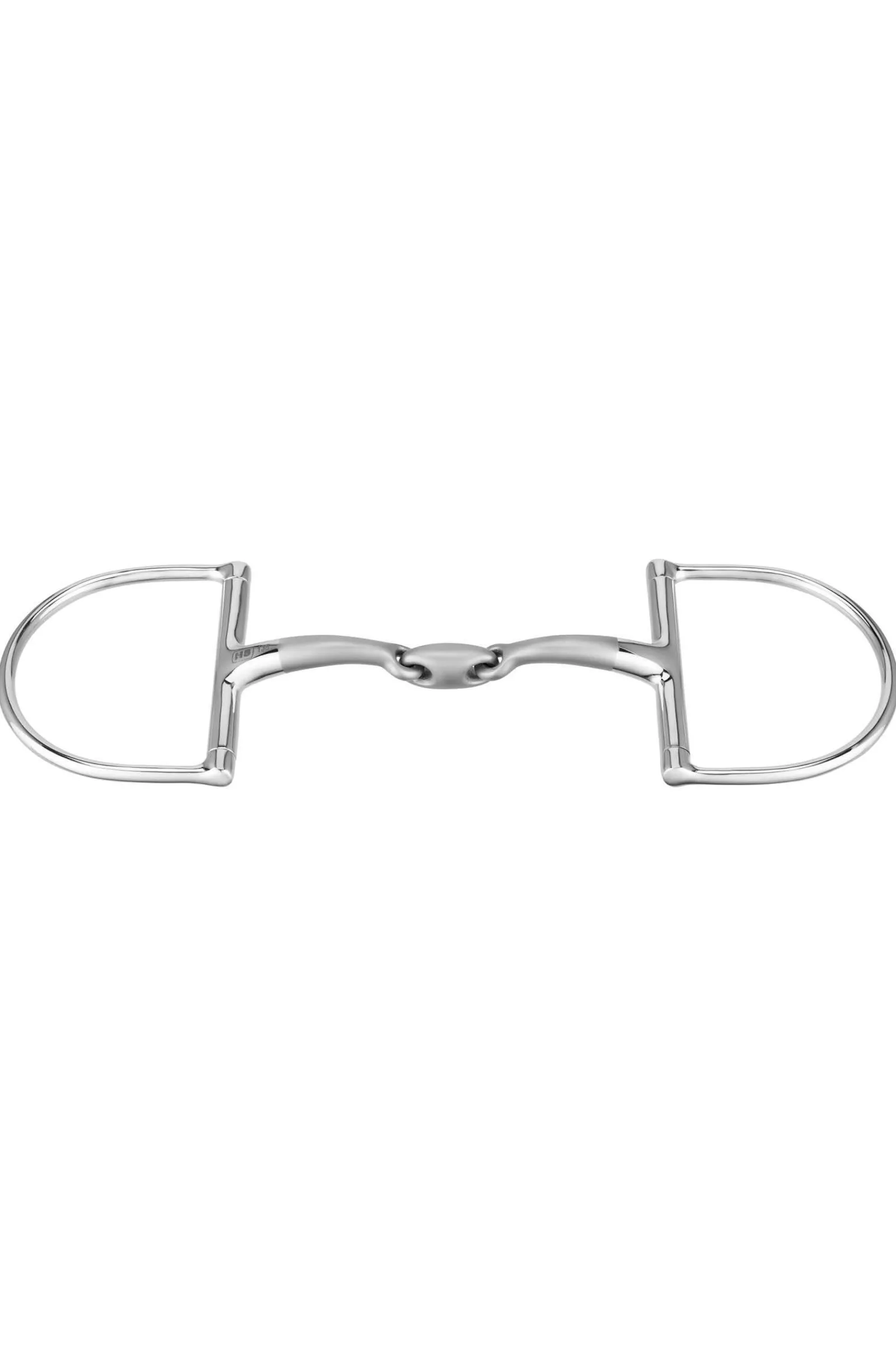 Online Satinox Double Jointed D-Ring Snaffle, 14mm D-ring Snaffle