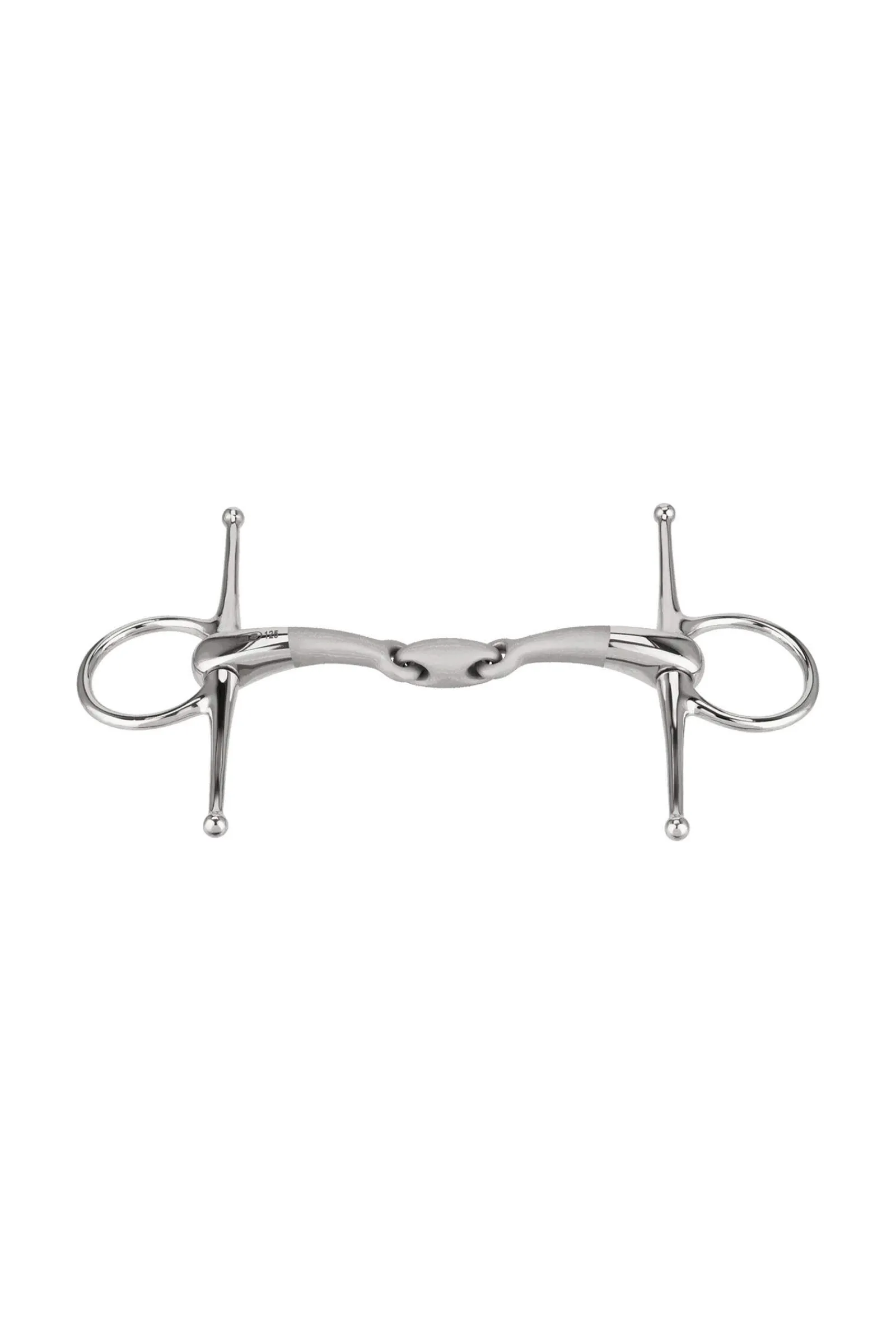Discount Satinox Full Cheek Snaffle 14mm Stainless Steel Double Jointed Full Cheek Snaffles