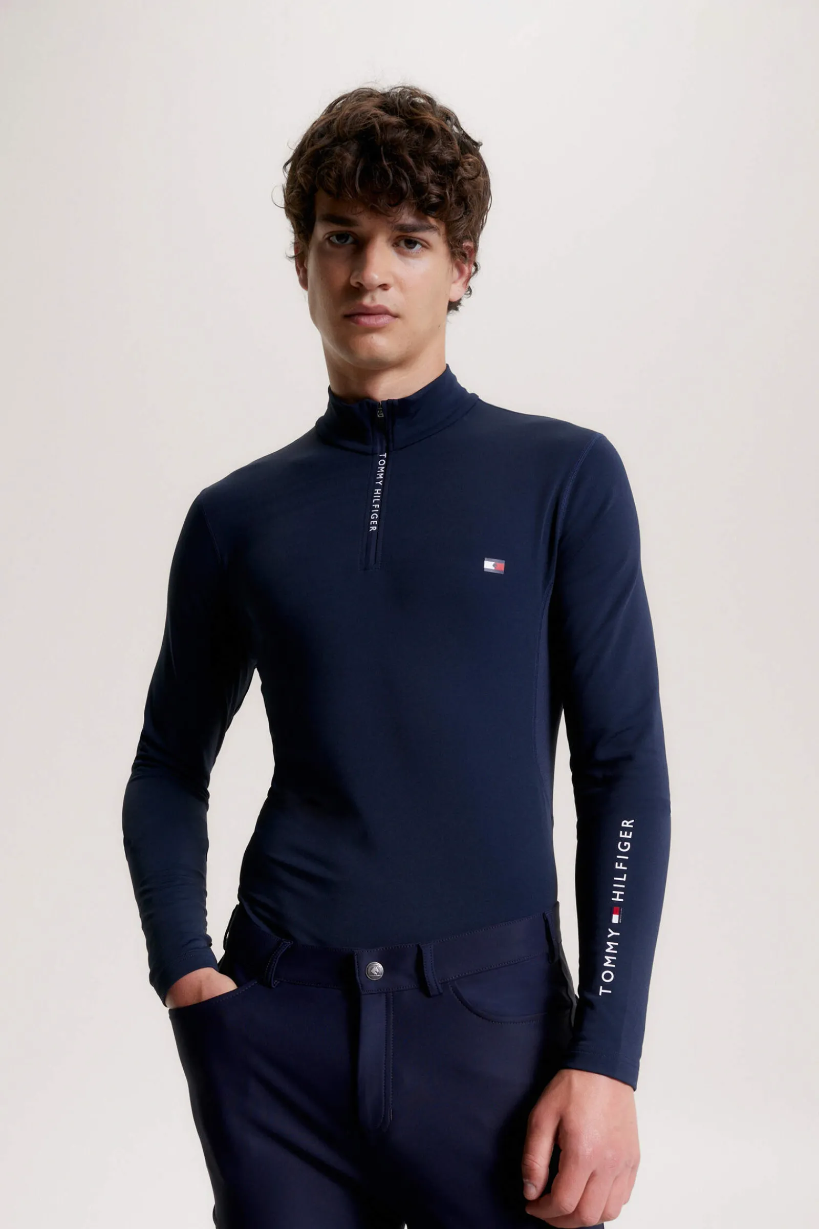 New Tommy Hilfiger Equestrian 1/4 Zip Men Riding Shirts