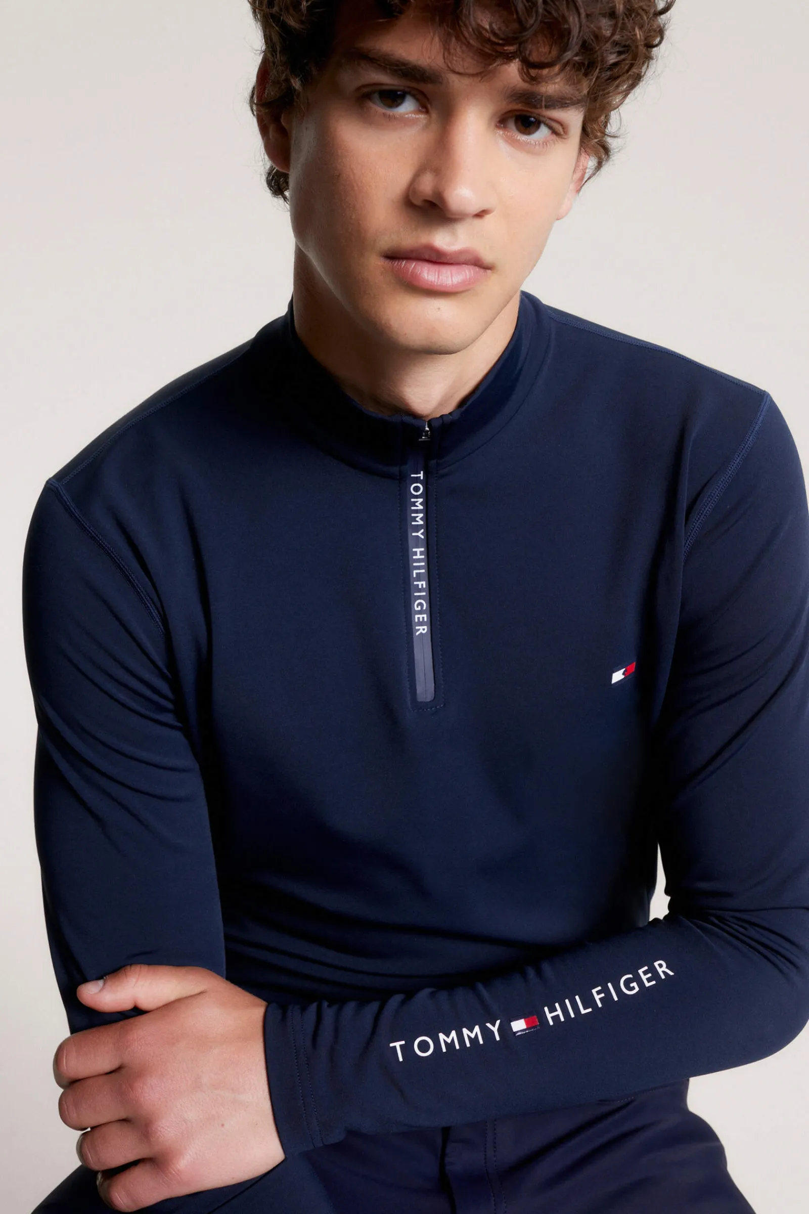 New Tommy Hilfiger Equestrian 1/4 Zip Men Riding Shirts