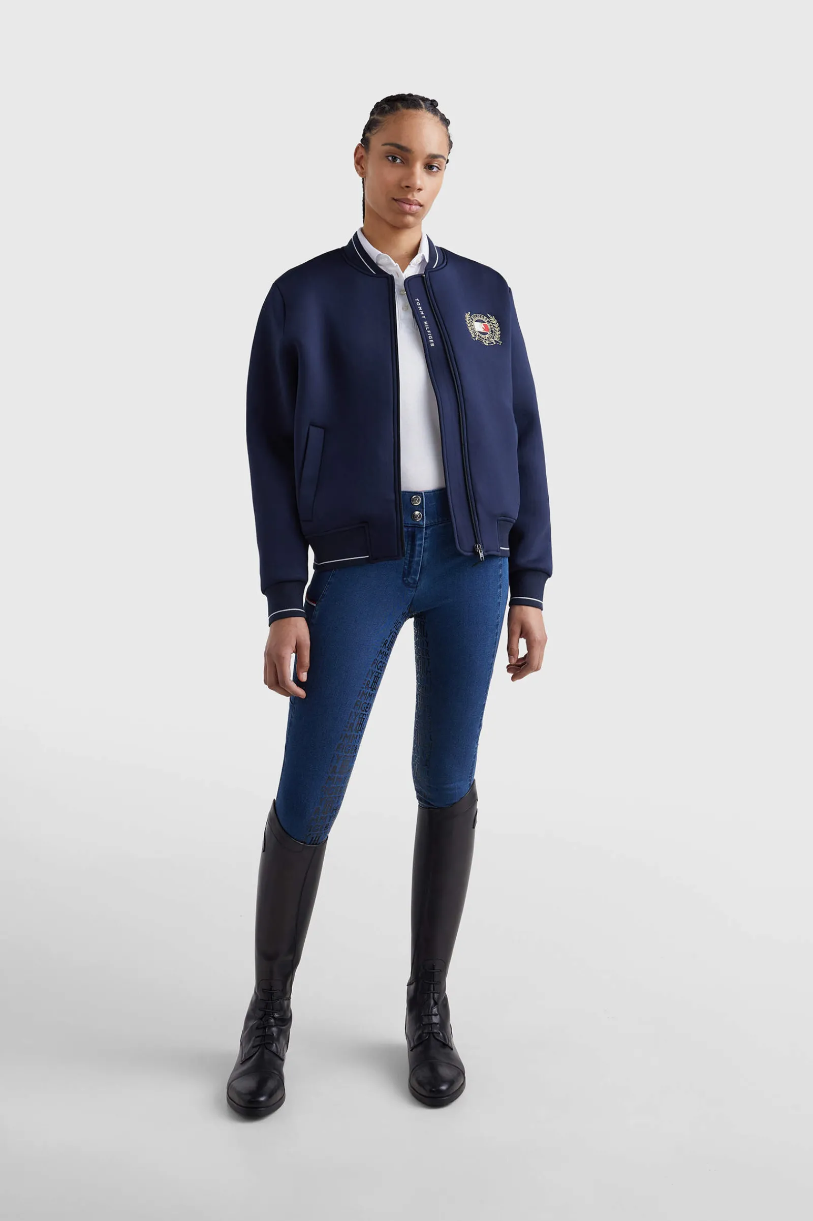 Clearance Tommy Hilfiger Equestrian Crest Bomber Sport Jacket Women Coats & Jackets