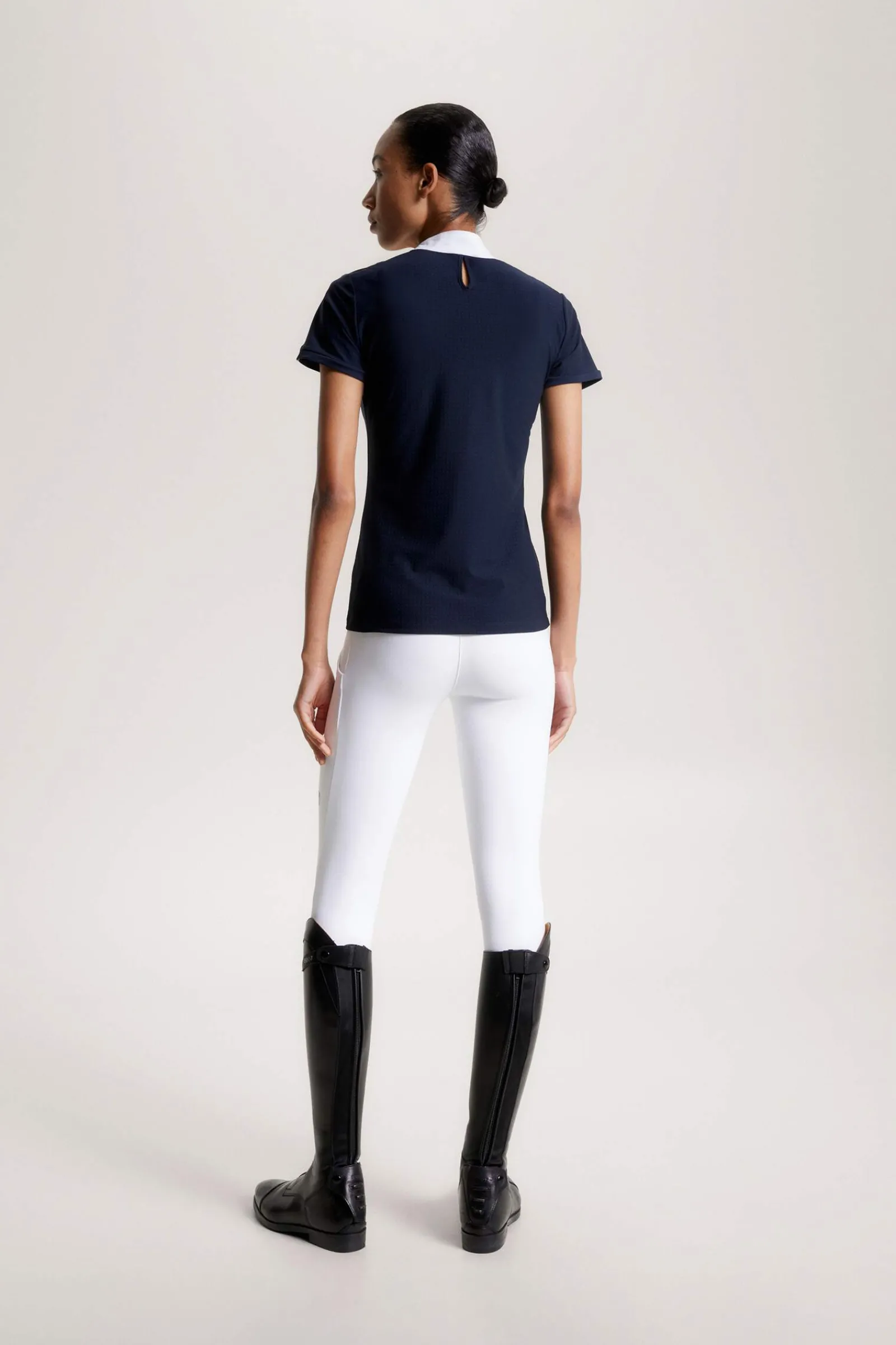 Hot Tommy Hilfiger Equestrian Chelsea Cooling Short Sleeve Logo Show Shirt Women Show Clothing|Tops & T-shirts