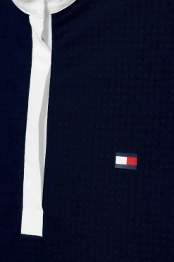 Hot Tommy Hilfiger Equestrian Chelsea Cooling Short Sleeve Logo Show Shirt Women Show Clothing|Tops & T-shirts
