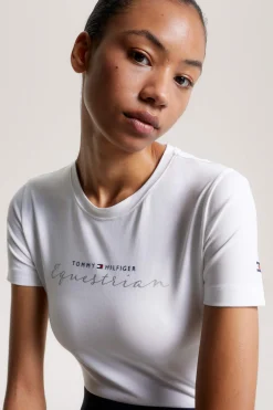 Best Tommy Hilfiger Equestrian Brooklyn Short Sleeve Graphic T-Shirt Women Tops & T-shirts