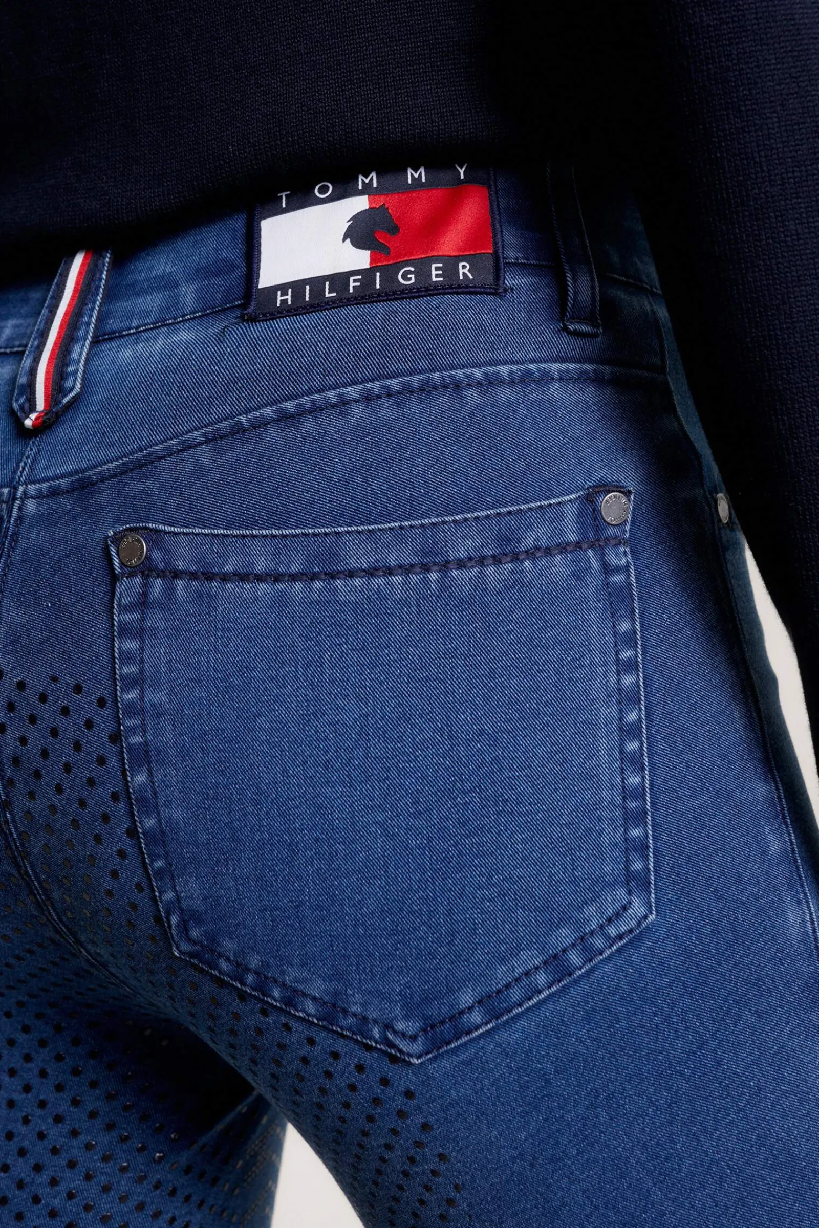 Online Tommy Hilfiger Equestrian Queens Denim Full Grip Breeches Full Seat Breeches