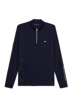 New Tommy Hilfiger Equestrian Wellington Long Sleeve 1/4 Zip Training Top Riding Shirts