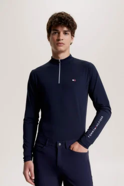 New Tommy Hilfiger Equestrian Wellington Long Sleeve 1/4 Zip Training Top Riding Shirts