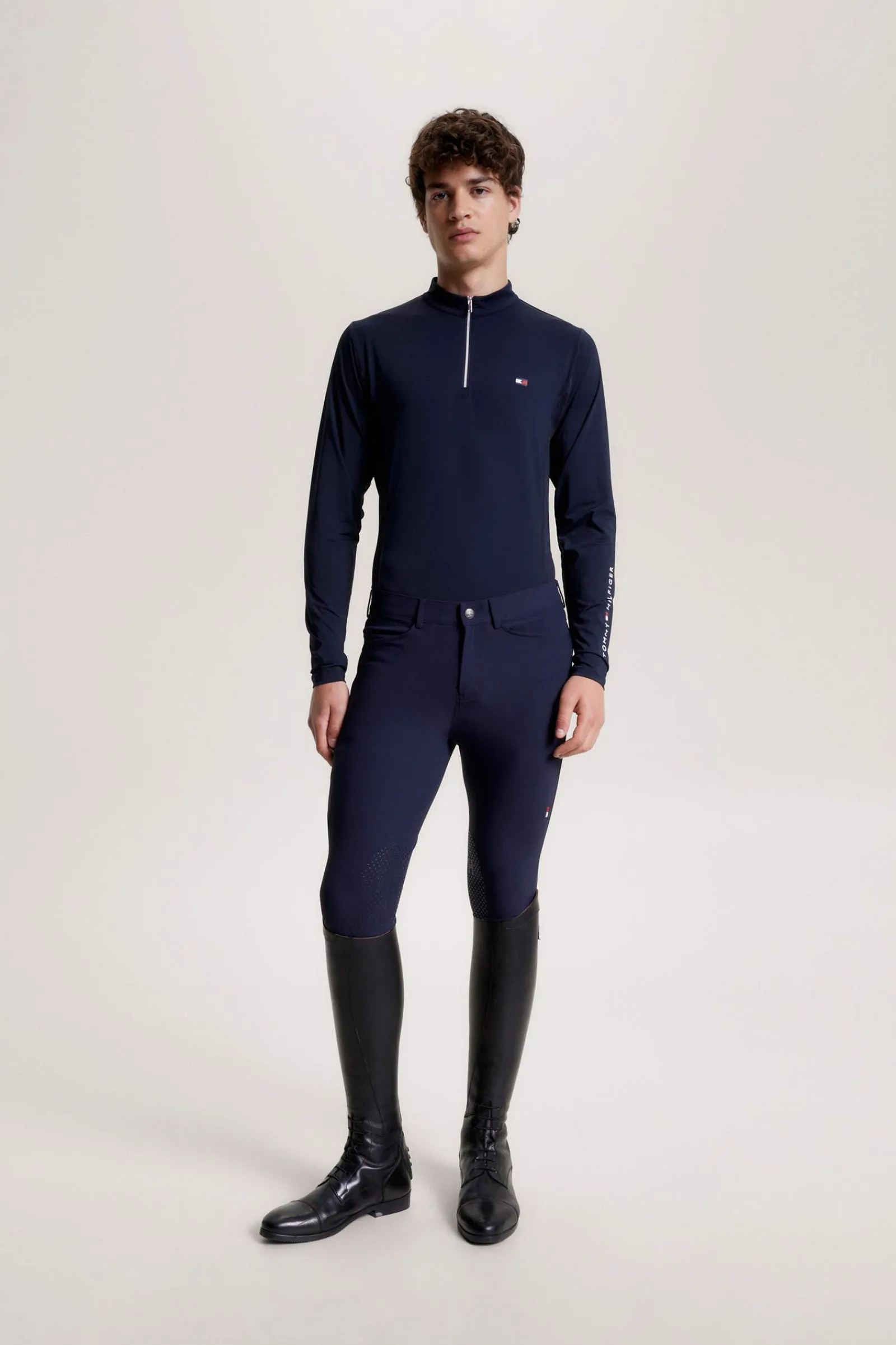 New Tommy Hilfiger Equestrian Wellington Long Sleeve 1/4 Zip Training Top Riding Shirts