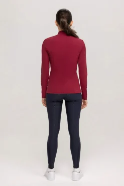 Fashion Tommy Hilfiger Equestrian High Neck Women´s Long Sleeve Baselayer Shirt Women Tops & T-shirts
