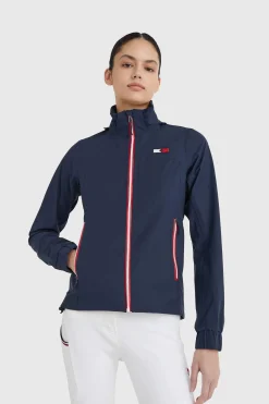 New Tommy Hilfiger Equestrian Unicolor Women Women Rain Clothing|Coats & Jackets