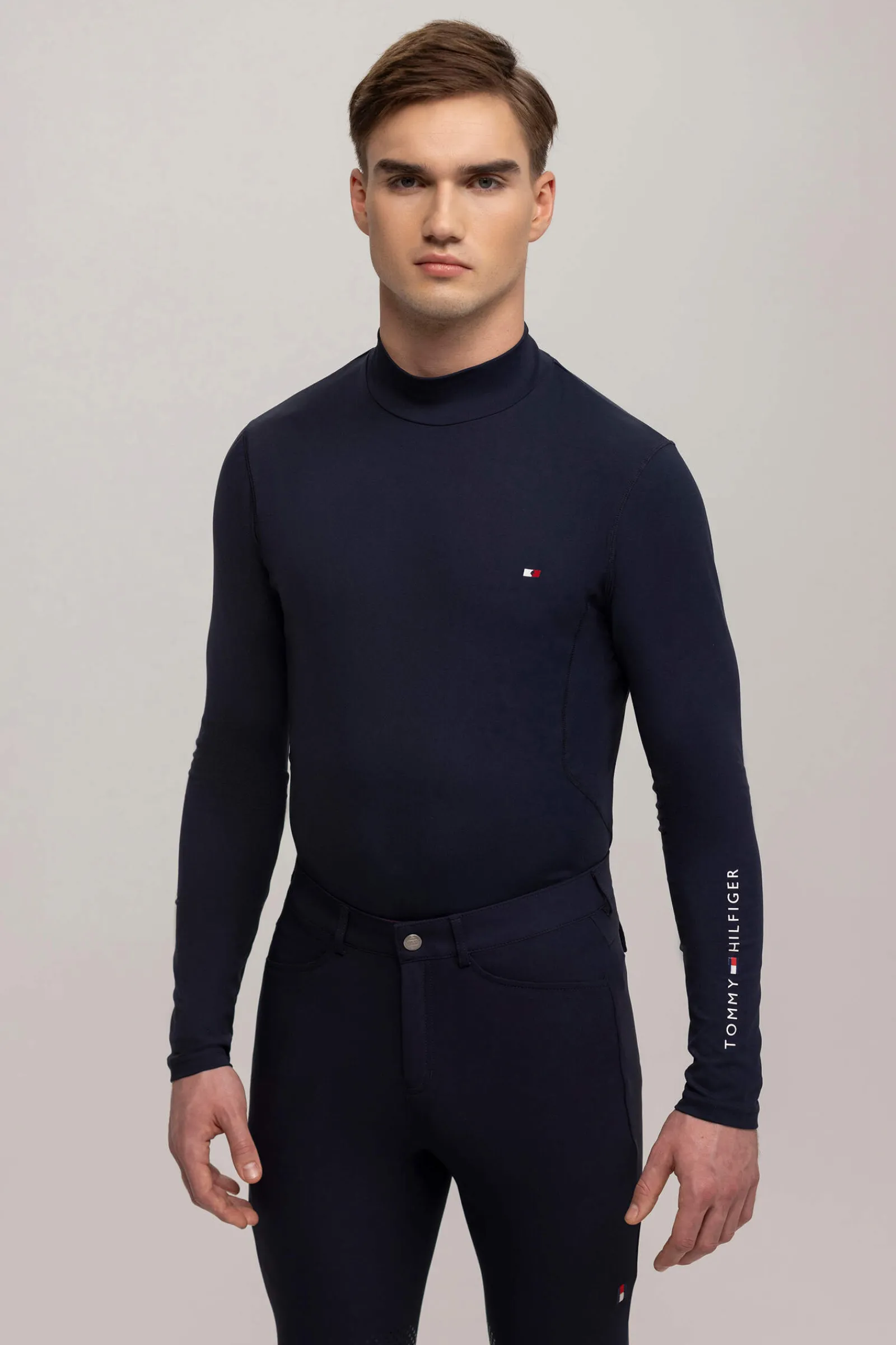 Hot Tommy Hilfiger Equestrian Phoenix Men´s High Neck Longsleeved Shirt Riding Shirts