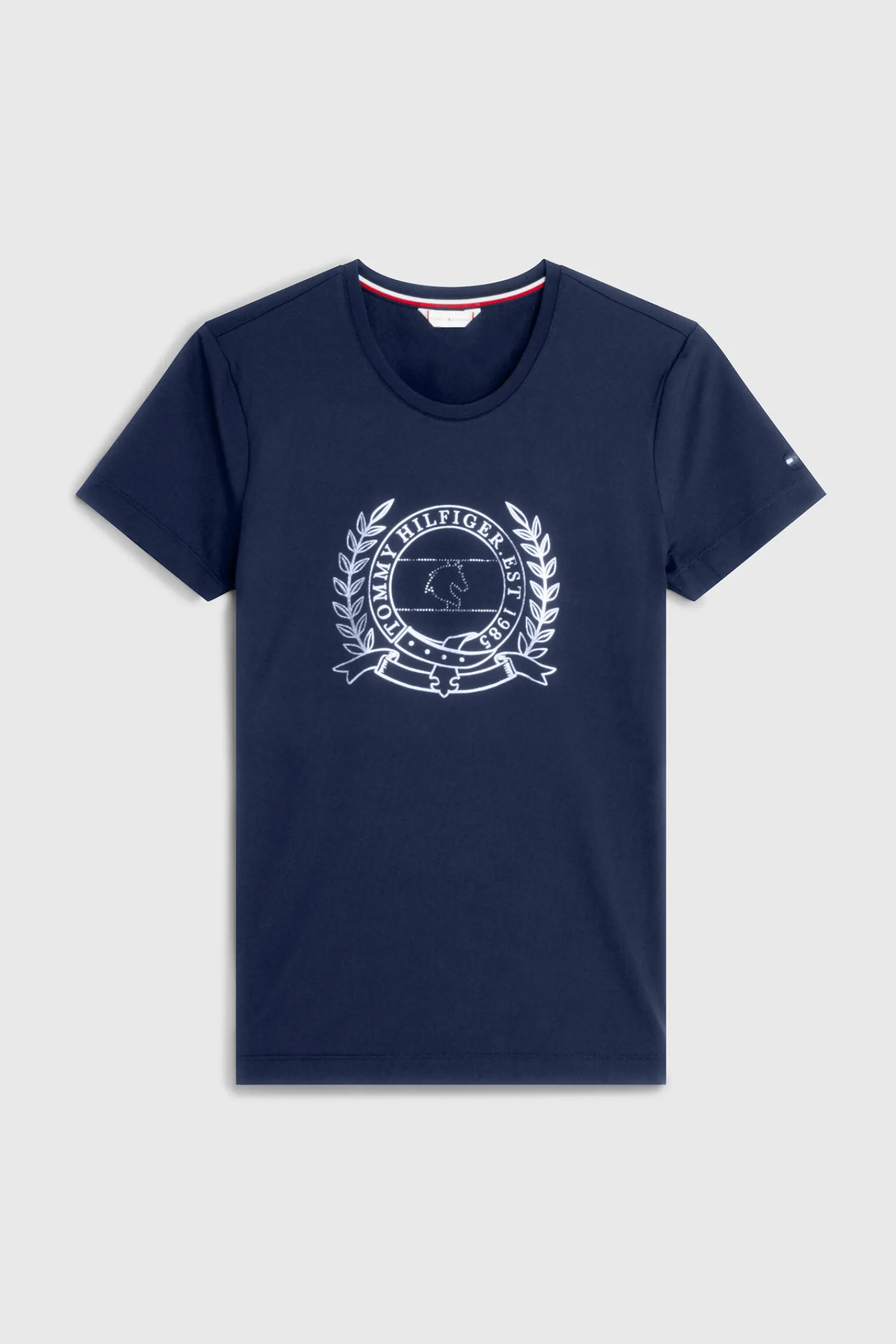 Online Tommy Hilfiger Equestrian Crest Rhinestone Performance Women Women Tops & T-shirts