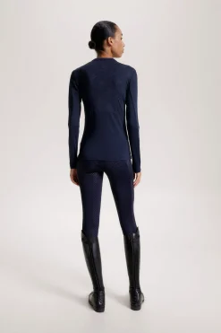 Hot Tommy Hilfiger Equestrian Cologne Reflective Long Sleeve 1/4 Zip Training Top Women Tops & T-shirts