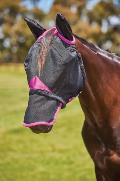 Fashion Comfitec Deluxe Durable Mesh Mask with Ears and Nose Fly Masks & Fringes|Fly Masks & Fringes